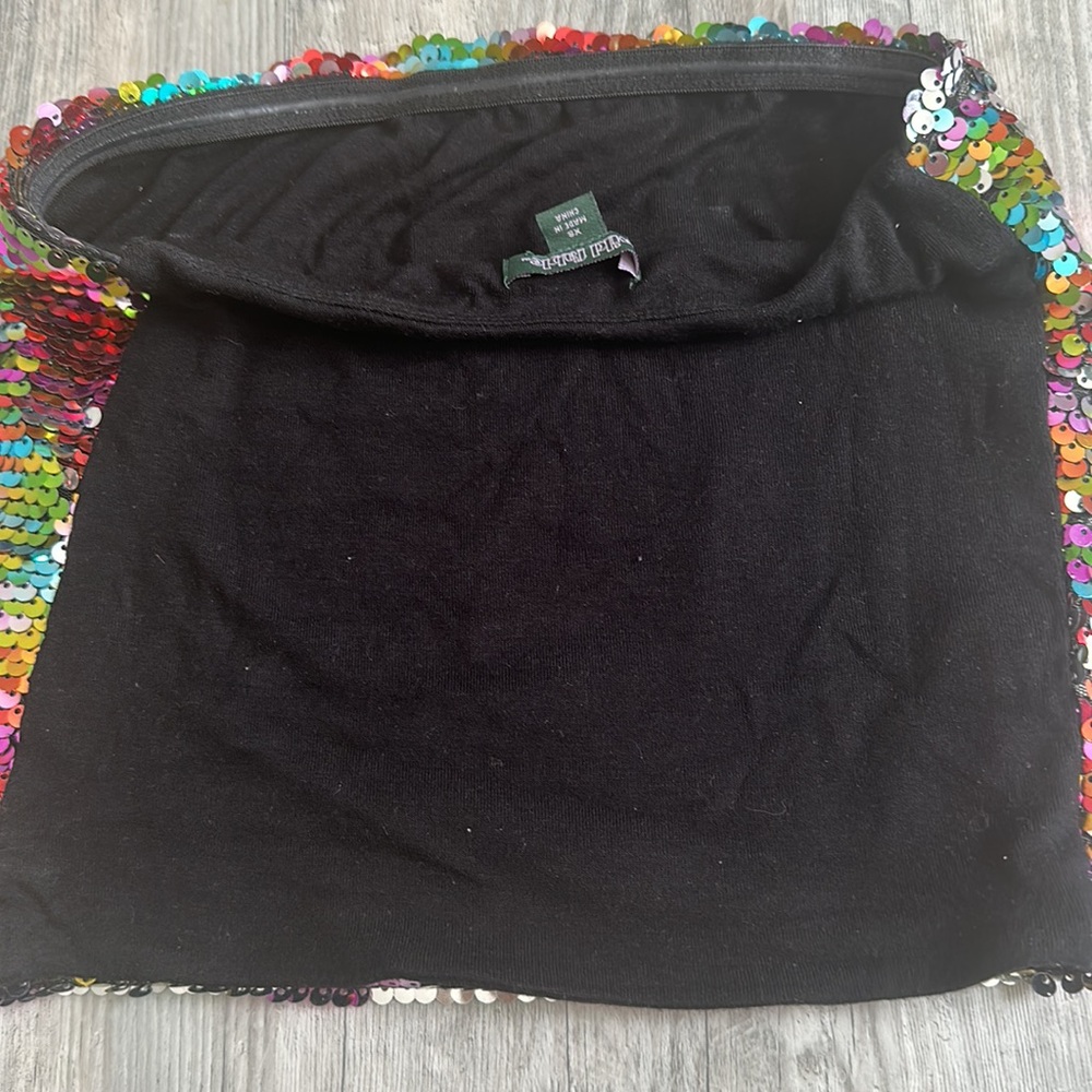Rainbow sequin tube top - Picture 4 of 4